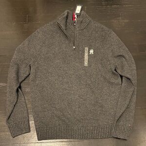 Tommy Hilfiger Charcoal Zip-Up Sweater
